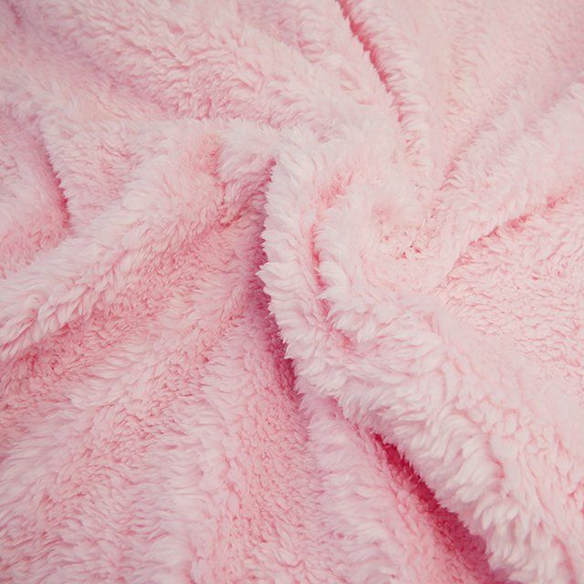 BABY PINK CUDDLE FUR, FAUX LAMBSWOOL, 61 INCH WIDE.
