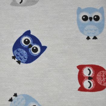 CHATHAM GLYN LINEN COTTON LOFTY THE OWL FABRIC FOR SOFT FURNISHINGS ETC