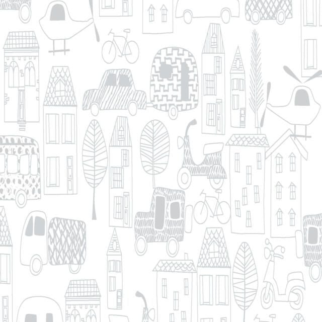 MONE N ALONG BY FABRIC EDITIONS, TOWN OUTLINE, 100% COTTON.