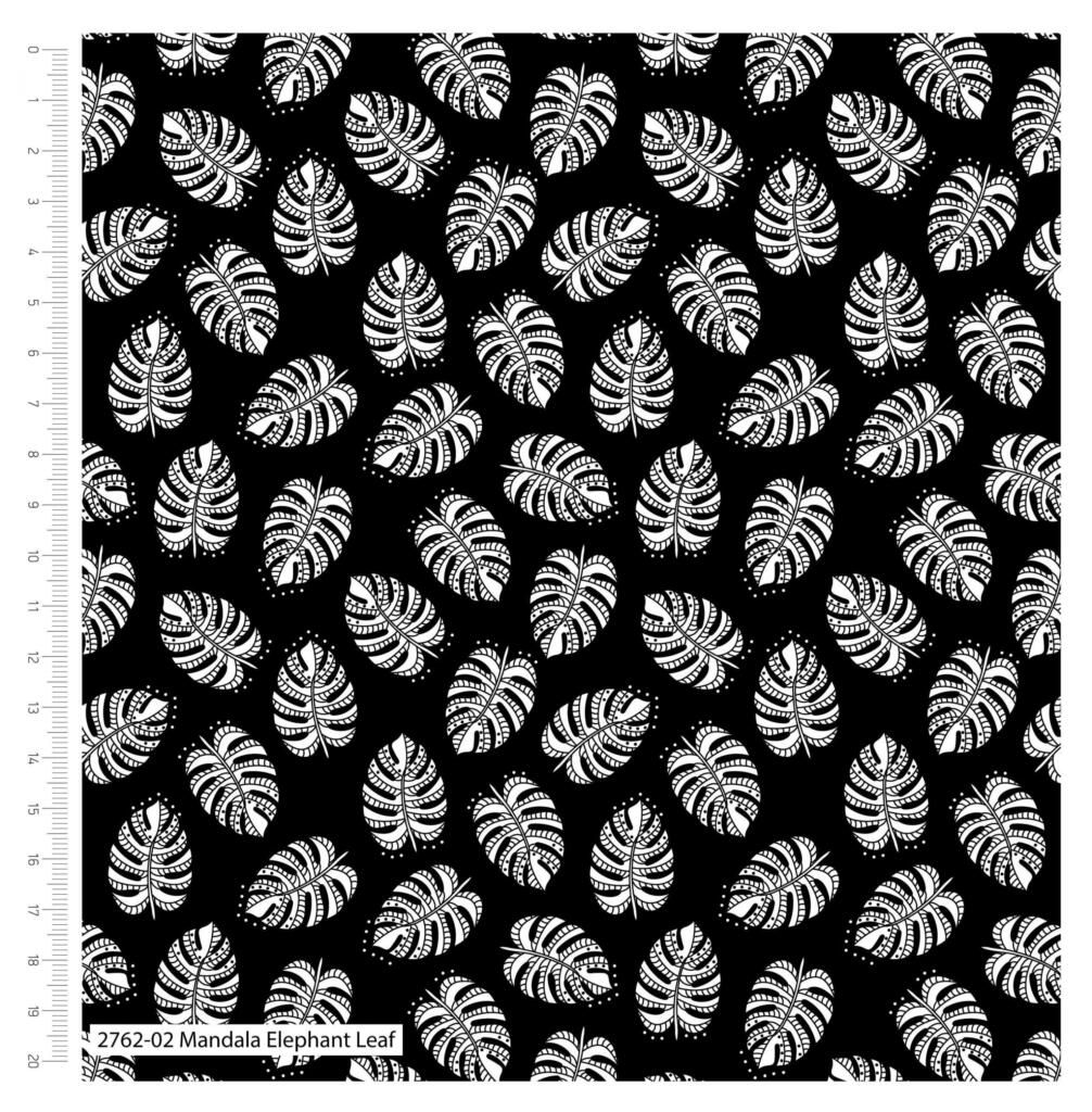 MANDALA ELEPHANT LEAF FROM THE CRAFT COTTON COMPANY, 100% COTTON.