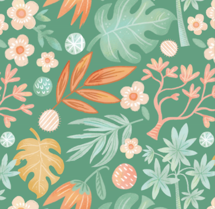 SAFARI PLANTS BY CRAFT COTTON COMPANY, 100% COTTON.