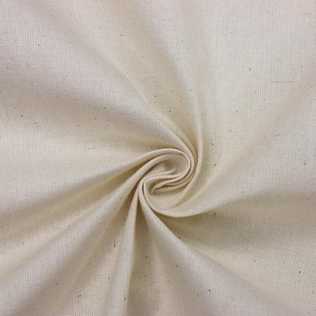 100% COTTON CALICO NATURAL CREAM,  MID WEIGHT 140GSM- 64 INCH WIDE.