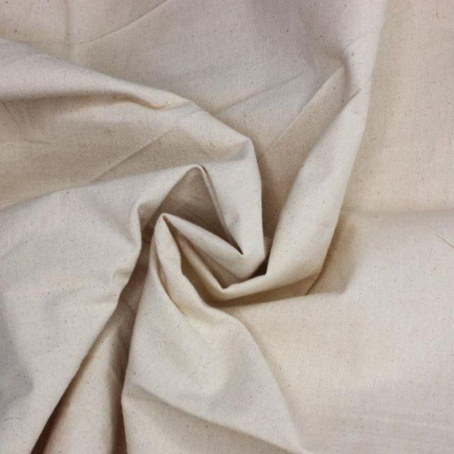 100% COTTON CALICO NATURAL CREAM,  HEAVY WEIGHT 270GSM- 70 INCH WIDE.