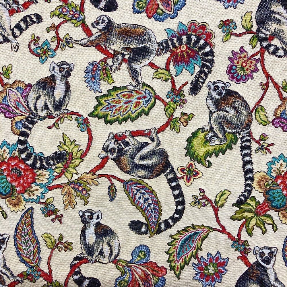 CHATHAM GLYN NEW WORLD TAPESTRY, RING TAILED LEMURS.