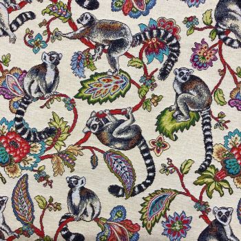 CHATHAM GLYN NEW WORLD TAPESTRY, RING TAILED LEMURS.