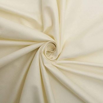 100% COTTON SATEEN CURTAIN LINING CALICO CREAM 54 INCH WIDE.