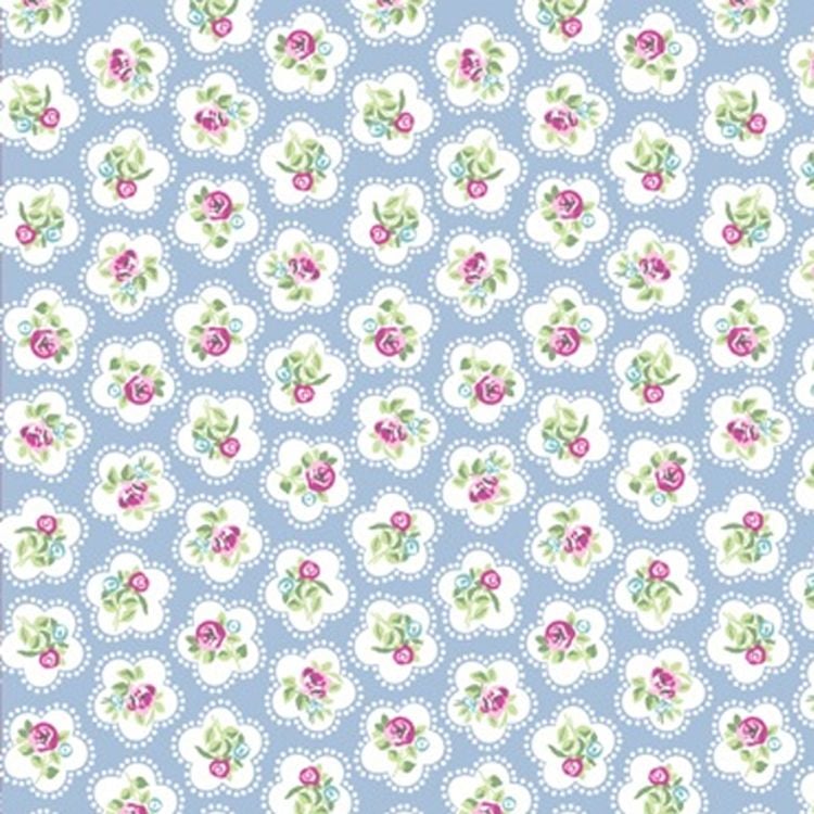 CHATHAM GLYN 100% COTTON. DAINTY FLOWER, 5 COLOURS AVAILABLE.