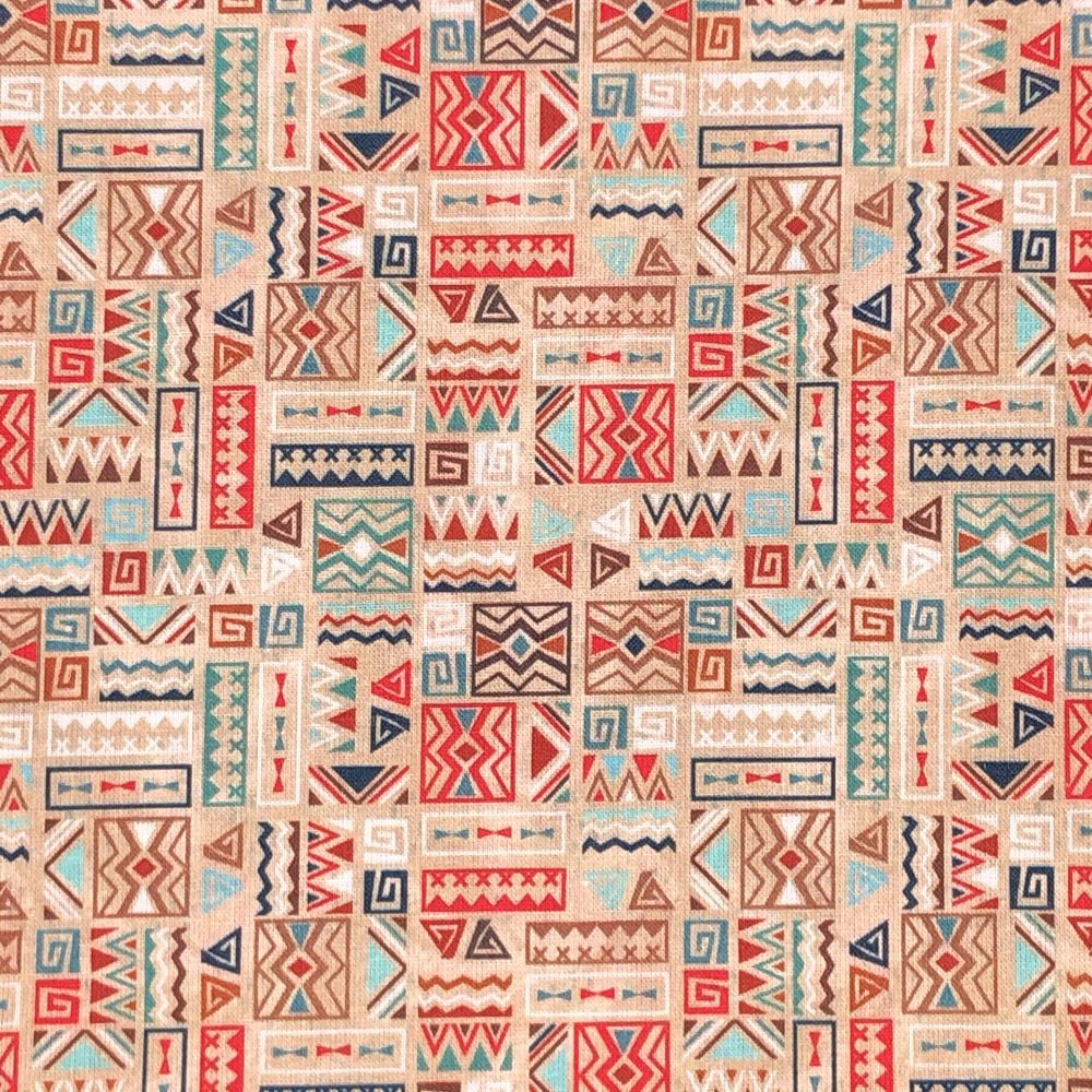 100% COTTON, 140 CMS WIDE. 'BOHO' RANGE, 4 DESIGNS TO CHOOSE FROM. DESIGN 2