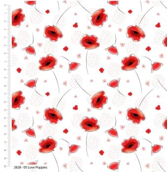 LOVE POPPIES BY CRAFT COTTON COMPANY, 100% COTTON. 