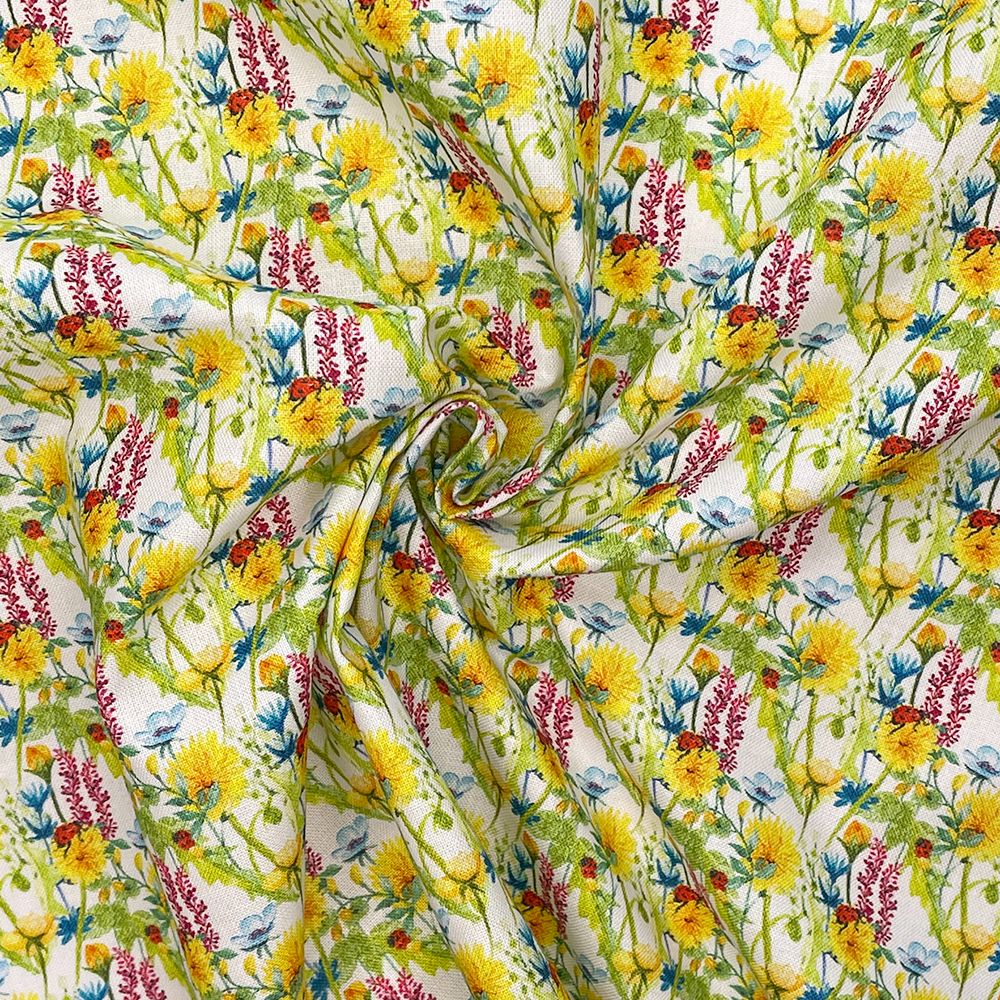 100% COTTON, 140 CMS WIDE, 150GSM. VINTAGE FLORAL, COUNTRY FLORALS TWO.