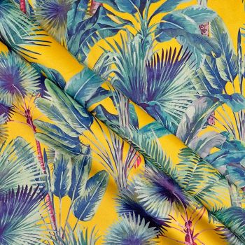 VELVET FURNISHING OR CURTAIN FABRIC 148 CMS WIDE, 290GSM. PALM SPRINGS SUMMER.