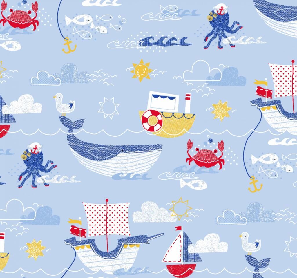 NAUTICAL FRIENDS BY CRAFT COTTON COMPANY, 100% COTTON. **Special buy** Sea 
