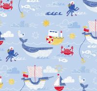 NAUTICAL FRIENDS BY CRAFT COTTON COMPANY, 100% COTTON. **Special buy** Sea Life.