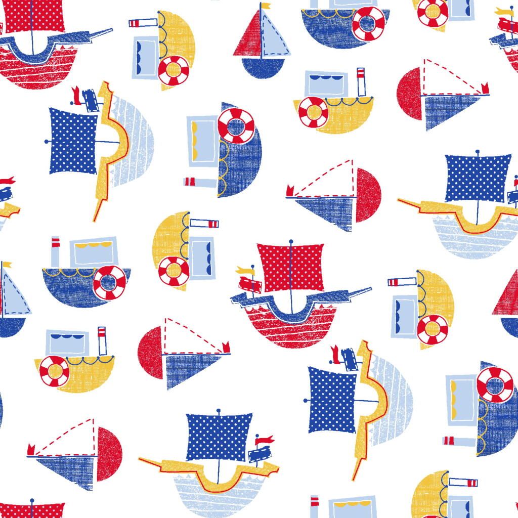 NAUTICAL FRIENDS BY CRAFT COTTON COMPANY, 100% COTTON. **Special buy** Boat