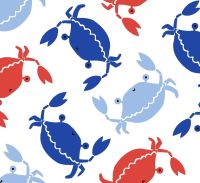 NAUTICAL FRIENDS BY CRAFT COTTON COMPANY, 100% COTTON. **Special buy** Crabs.