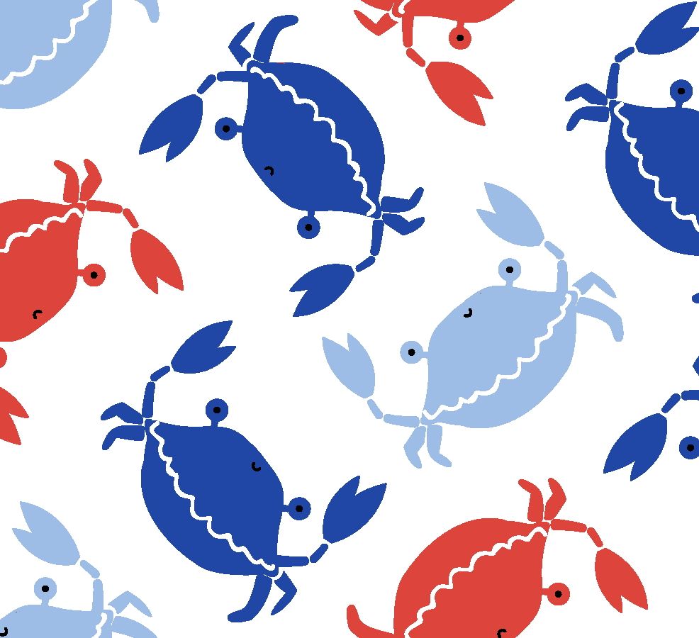 NAUTICAL FRIENDS BY CRAFT COTTON COMPANY, 100% COTTON. **Special buy** Crab