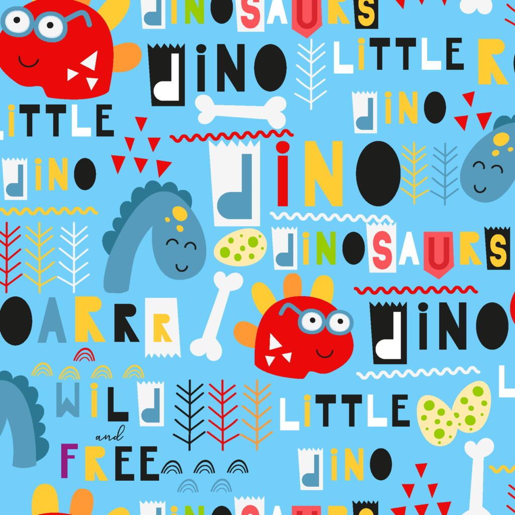 LITTLE DINO BY CRAFT COTTON COMPANY, 100% COTTON. **Special buy** Shapes.