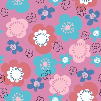 FLOWER POWER BY CRAFT COTTON COMPANY, 100% COTTON. **Special buy** Pink.