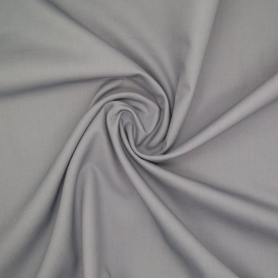 100% COTTON POPLIN FOR CRAFTS, QUILTING, PATCHWORK ETC. SILVER GREY.