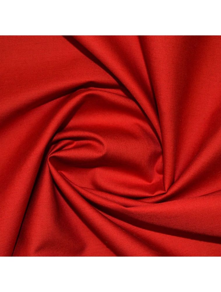 100% COTTON POPLIN FOR CRAFTS, QUILTING, PATCHWORK ETC. RED.