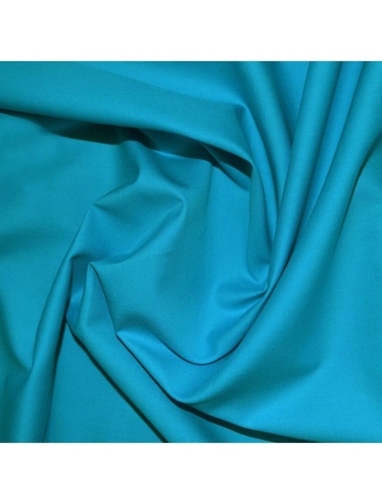100% COTTON POPLIN FOR CRAFTS, QUILTING, PATCHWORK ETC. PEACOCK.