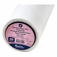 HEAVY FIRM IRON ON INTERFACING, WHITE. 3M PACK.