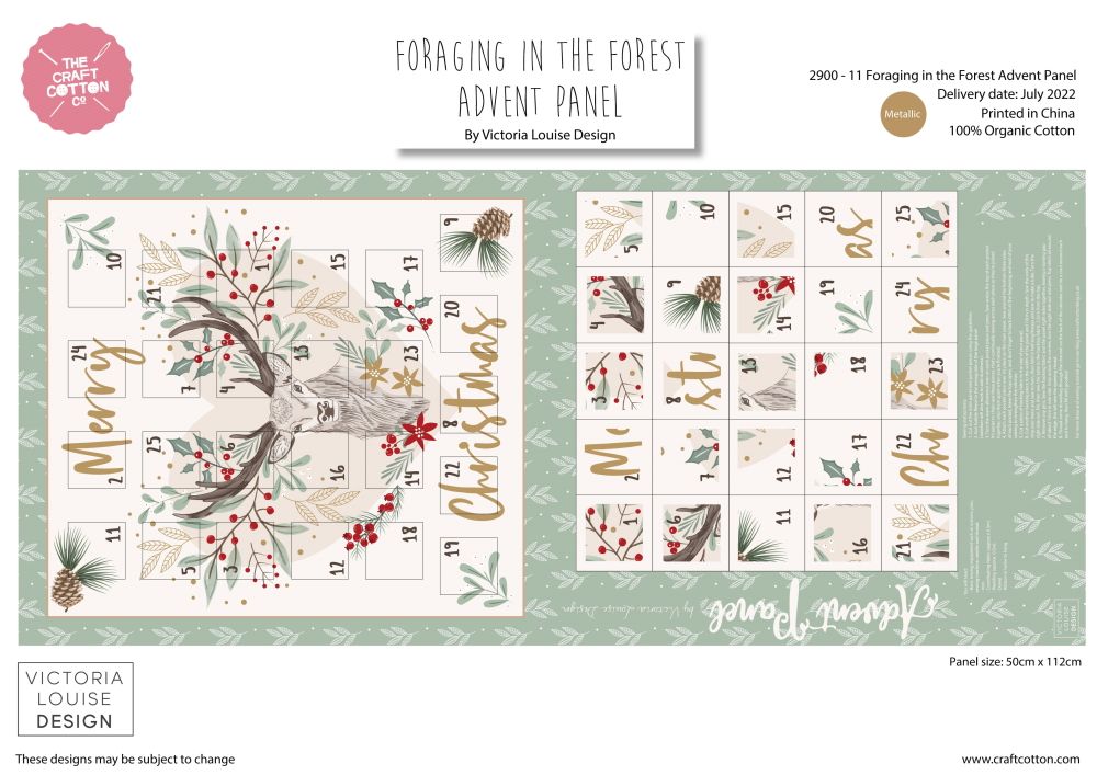 Foraging in The Forest – Victoria Louise – Christmas Panel range, ADVENT PA