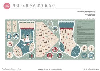 Freddie & Friends – Together at Christmas – STOCKING & BANDANA PANEL - PRE ORDER.