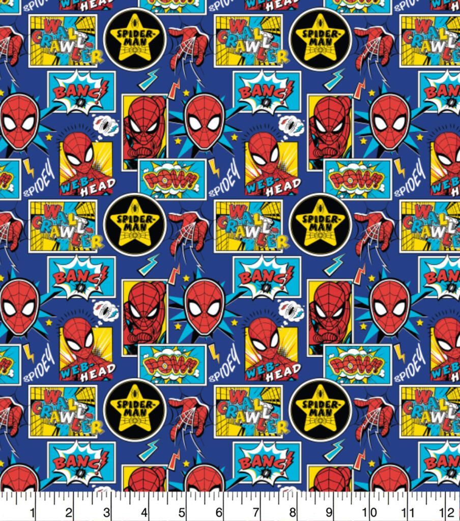 MARVEL SPIDER MAN OUTSIDE THE BOX BY CRAFT COTTON COMPANY, 100% COTTON. **S