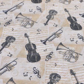 100% COTTON PANAMA WITH TEFLON COATING,  HEAVY WEIGHT 270GSM- 54 INCH WIDE. MUSICAL INSTRUMENTS.