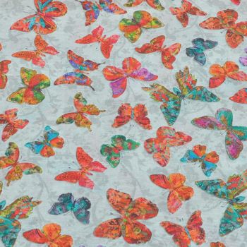 100% COTTON PANAMA WITH TEFLON COATING,  HEAVY WEIGHT 270GSM- 54 INCH WIDE. BUTTERFLIES.