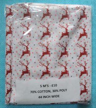 5 METRE PACK, 70% COTTON - 30% POLY, 44 INCH WIDE. DESIGN 5.