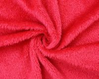 RED CUDDLE FUR, FAUX LAMBSWOOL, 61 INCH WIDE. SPECIAL BUY.