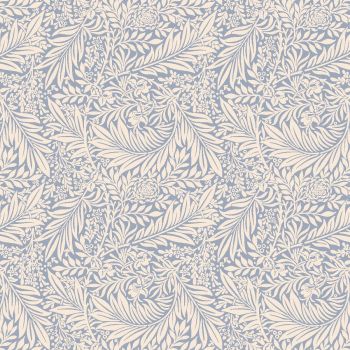 WILLIAM MORRIS LARKSPUR IN AZURE BY CHATHAM GLYN, 100% COTTON, 140 CMS WIDE, 150GSM.