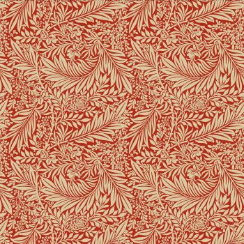 WILLIAM MORRIS LARKSPUR IN CRIMSON BY CHATHAM GLYN, 100% COTTON, 140 CMS WIDE, 150GSM.