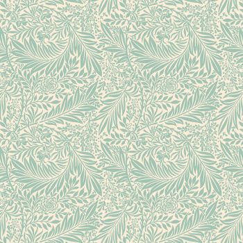 WILLIAM MORRIS LARKSPUR IN DUCK EGG BY CHATHAM GLYN, 100% COTTON, 140 CMS WIDE, 150GSM.