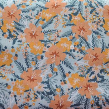 FLORAL RANGE BY CRAFT COTTON COMPANY, 100% COTTON. FLORAL SPRIG.