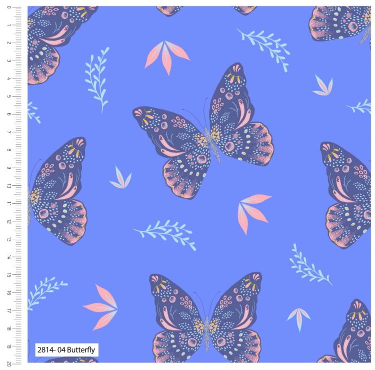 Enchanted Wings by Bethany Salt – Cotton Print, BUTTERFLIES.