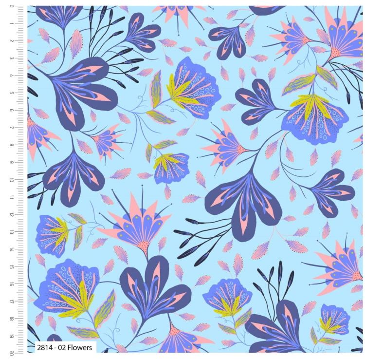 Enchanted Wings by Bethany Salt – Cotton Print, FLOWERS.