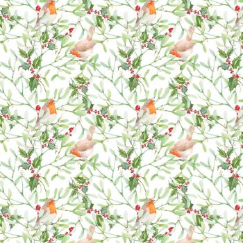 100% COTTON, 140 CMS WIDE, 150GSM. ROBIN HOLLY BY CHATHAM GLYN.