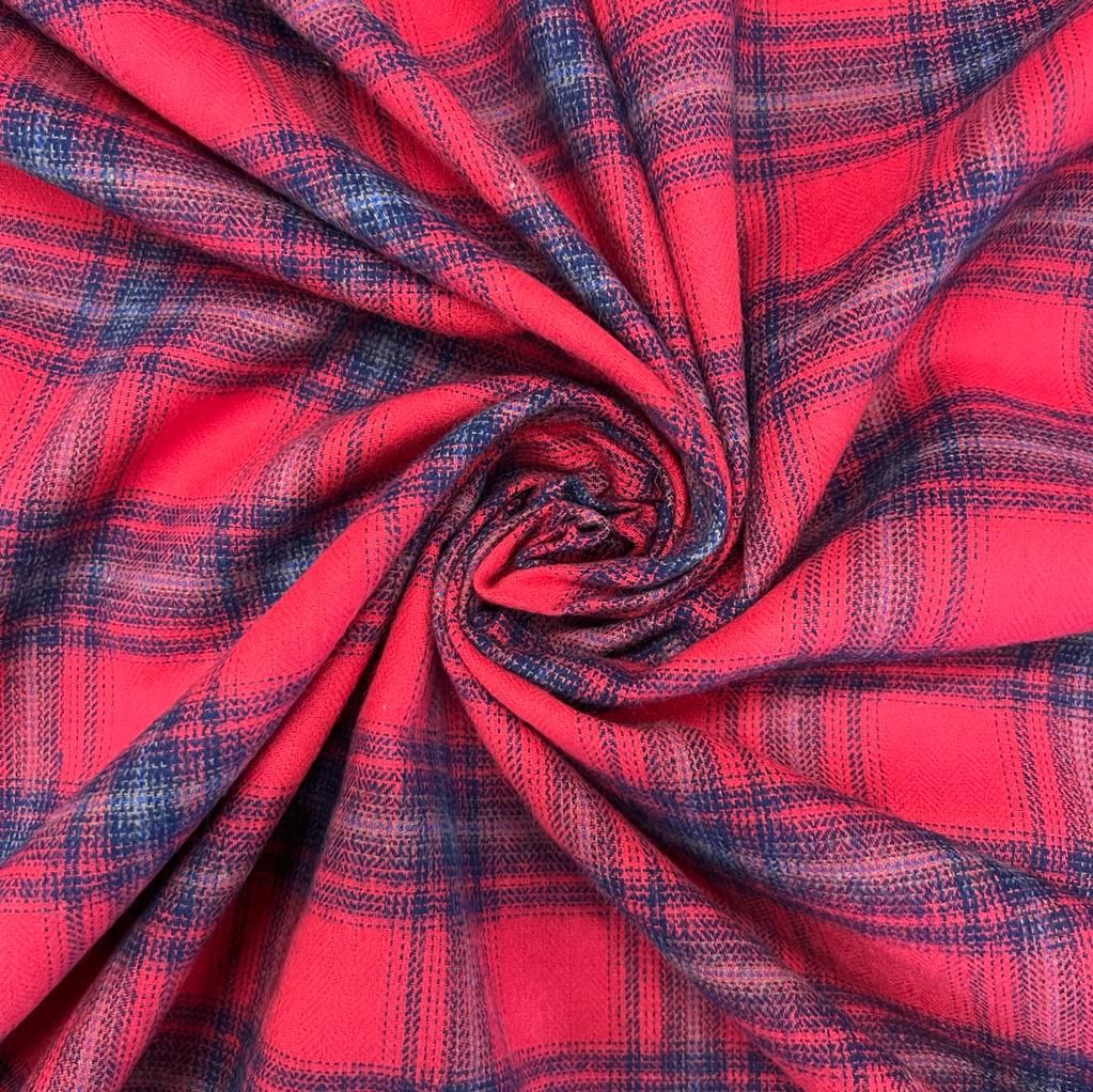 100% brushed tartan check, 140 CMS WIDE, 150GSM. by Chatham Glyn. Design on