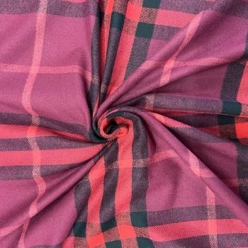 100% brushed tartan check, 140 CMS WIDE, 150GSM. by Chatham Glyn. Design four.
