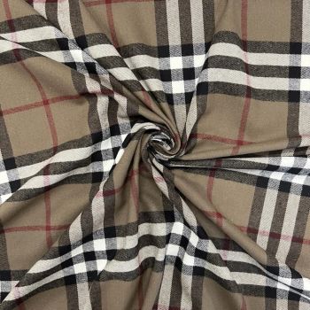 100% brushed tartan check, 140 CMS WIDE, 150GSM. by Chatham Glyn. Design six..