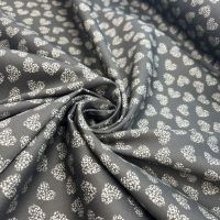 European 100% cotton by Chatham Glyn, 150GSM, 140 CMS wide, HEARTS ON GREY.