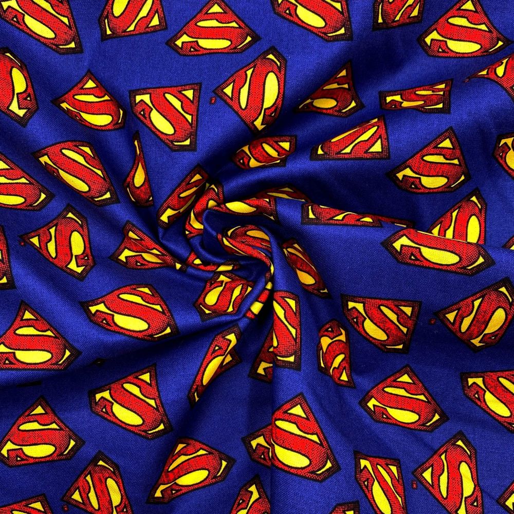 SUPER MAN logo by Craft Cotton Co, 100% cotton **Special buy** 