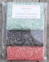 3 half metre pack by Chatham Glyn. 100% cotton. WILLIAM MORRIS LARKSPUR PACK 2.