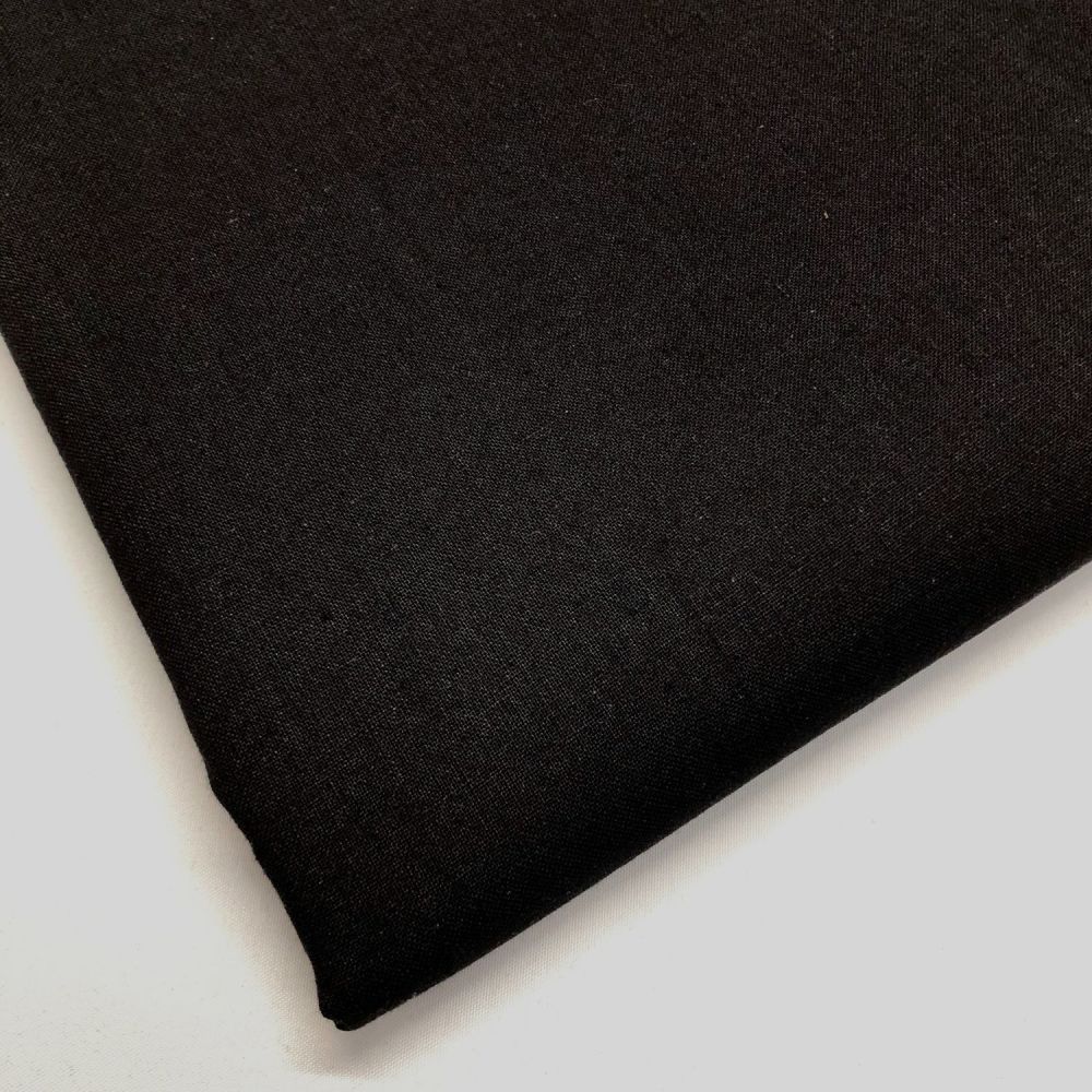 100% COTTON,  BY CHATHAM GLYN, 150 CMS WIDE, 60 COUNT. Black.