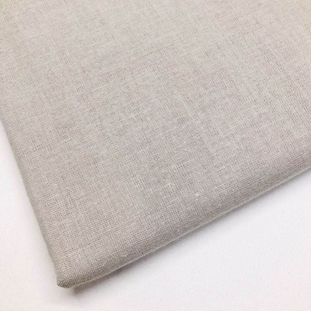 100% COTTON,  BY CHATHAM GLYN, 150 CMS WIDE, 60 COUNT. Silver grey.