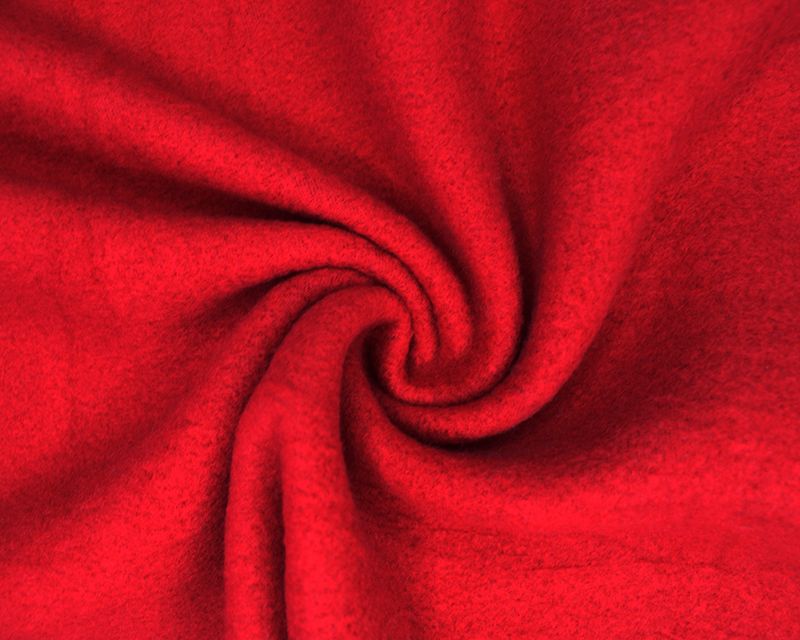 Polar fleece in ruby red, anti pill. 58 inch wide.