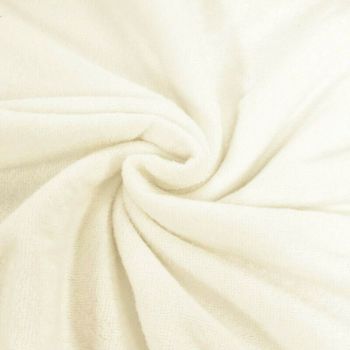 Ivory bamboo towelling, super soft, 150 cms wide, 280gsm.